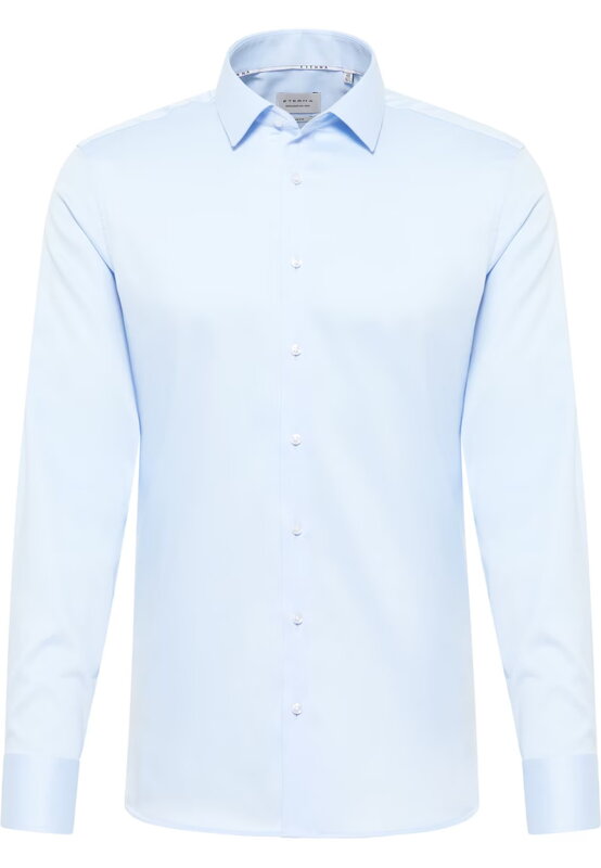 Luxusná pánska saténová košeľa ETERNA Slim fit svetlo modrá Luxusná pánska saténová košeľa ETERNA Slim fit svetlo modrá