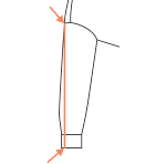 Náčrtok ako zmerať dĺžku rukáva pánskej košele SmartMen
