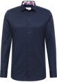 ETERNA Slim fit Navy košeľa Cover s červeným kontrastom Non Iron