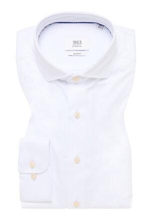 1863 BY ETERNA Jersey luxusná pletená pánska košeľa biela Slim Fit super soft Easy Care 1863 BY ETERNA Jersey luxusná pletená pánska košeľa biela Slim Fit super soft Easy Care