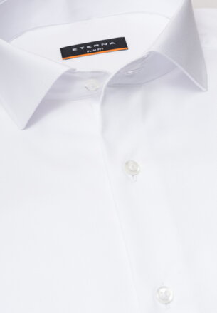 ETERNA Slim Fit biela nie presvitajúca košeľa Non Iron - Predĺžený rukáv 70 cm