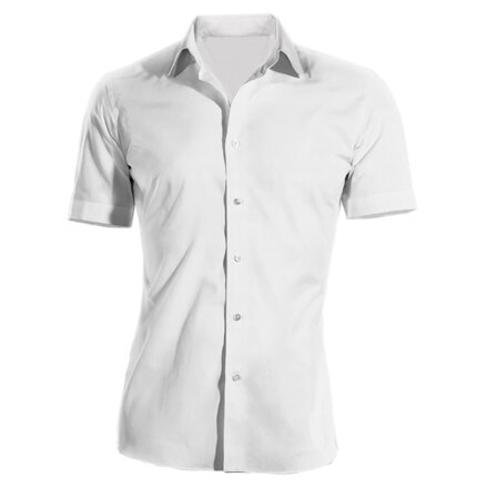 Pracovná košeľa pánska krátky rukáv 100 % bavlna s úpravou pre ľahké žehlenie